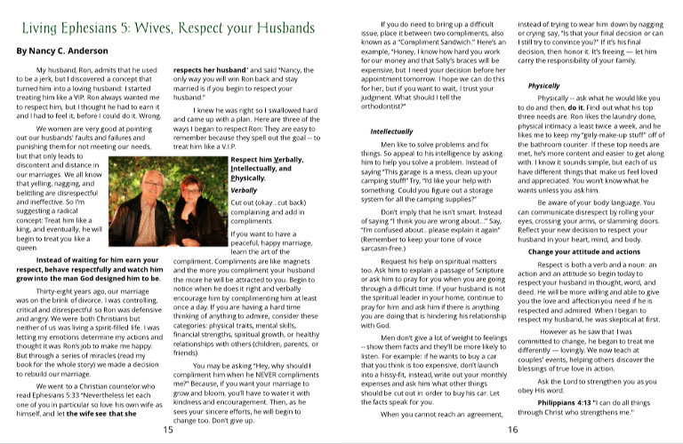 couples ministry in print
